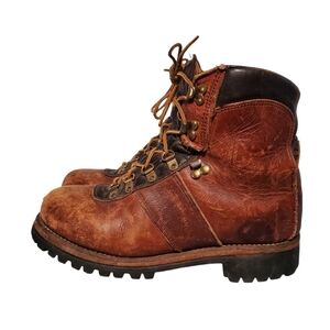 Vintage Dexter Hiking Mountaineering Brown Leather Combat Boots Women's Size 8M